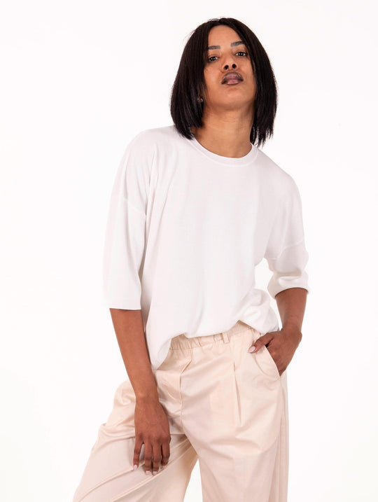Maglia White Wise in Viscosa Bianca