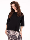Maglia White Wise in Viscosa Nera