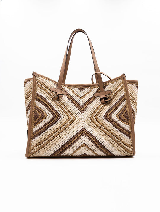 Marcella Gianni Chiarini in Paglia Intrecciata Cuoio