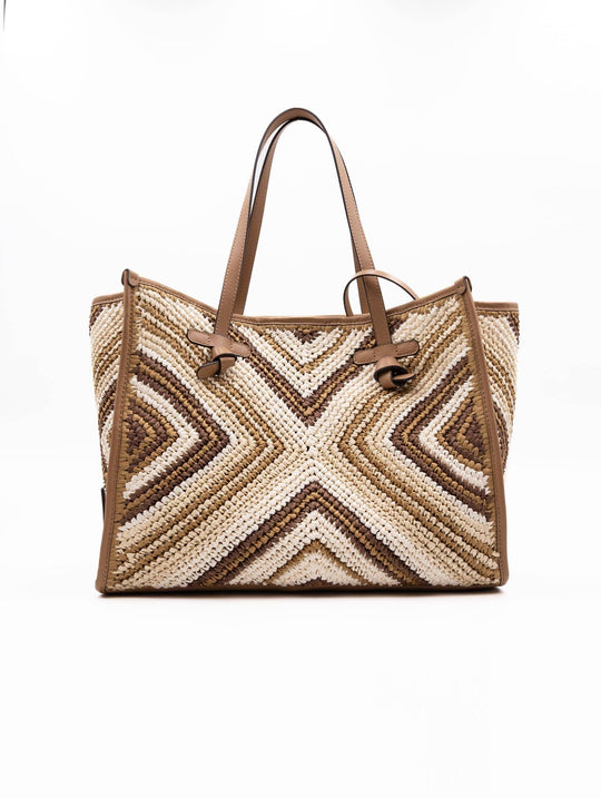 Marcella by Gianni Chiarini in Leather Woven Straw