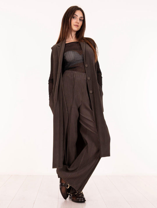 Maxi Pleated Vest Meimeij Mud