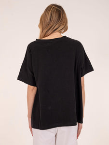 Maxi T-Shirt Brand Unique Number One in Cotone Nera e Bianca