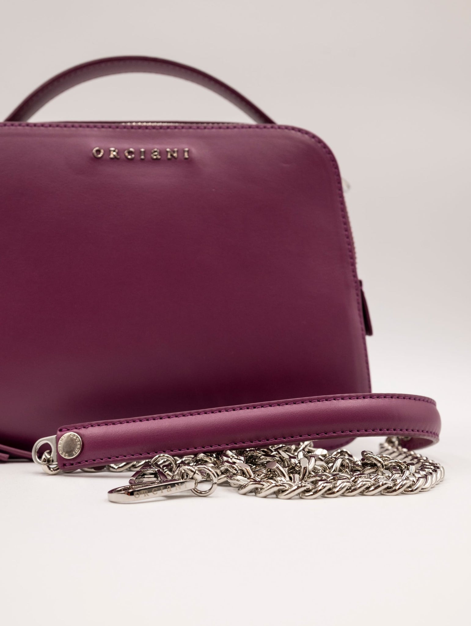 Mini Bag Chéri Vanity Orciani in Pelle Liscia Bordeaux