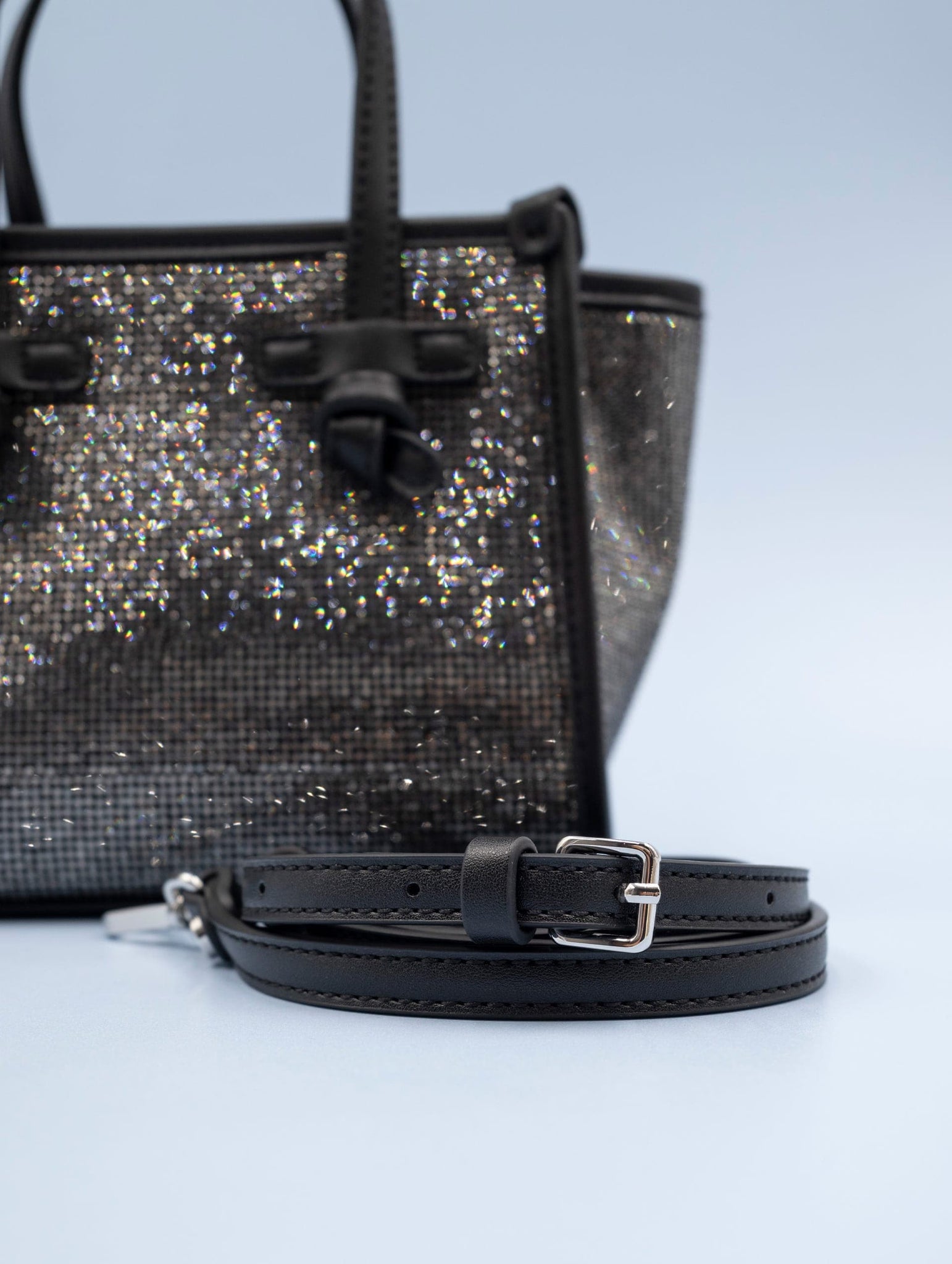 Mini Bag Miss Marcella Gianni Chiarini in Pelle e Strass Nera