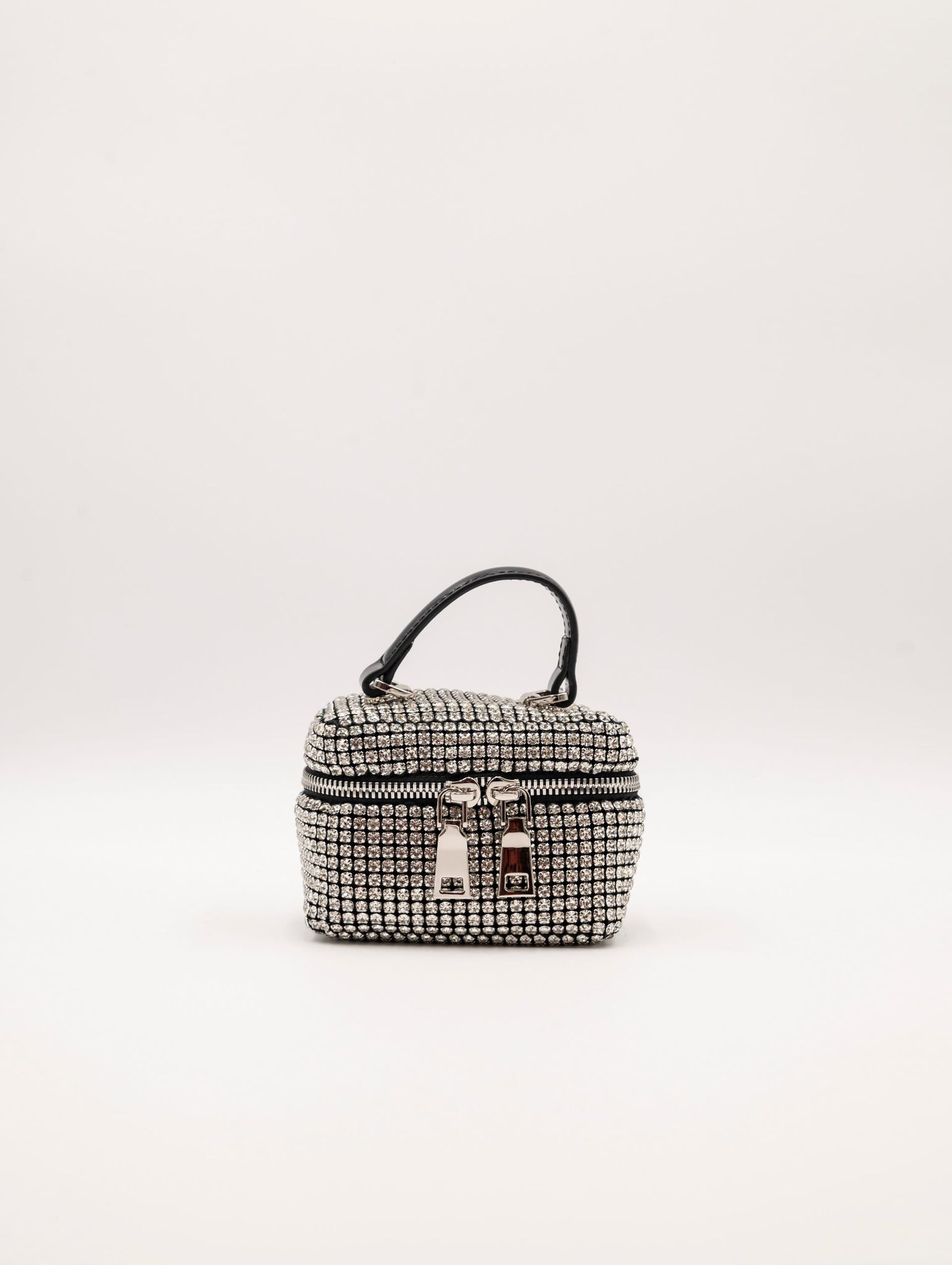 Mini Bag Twenty Fourhaitch Strass Argento e Nero