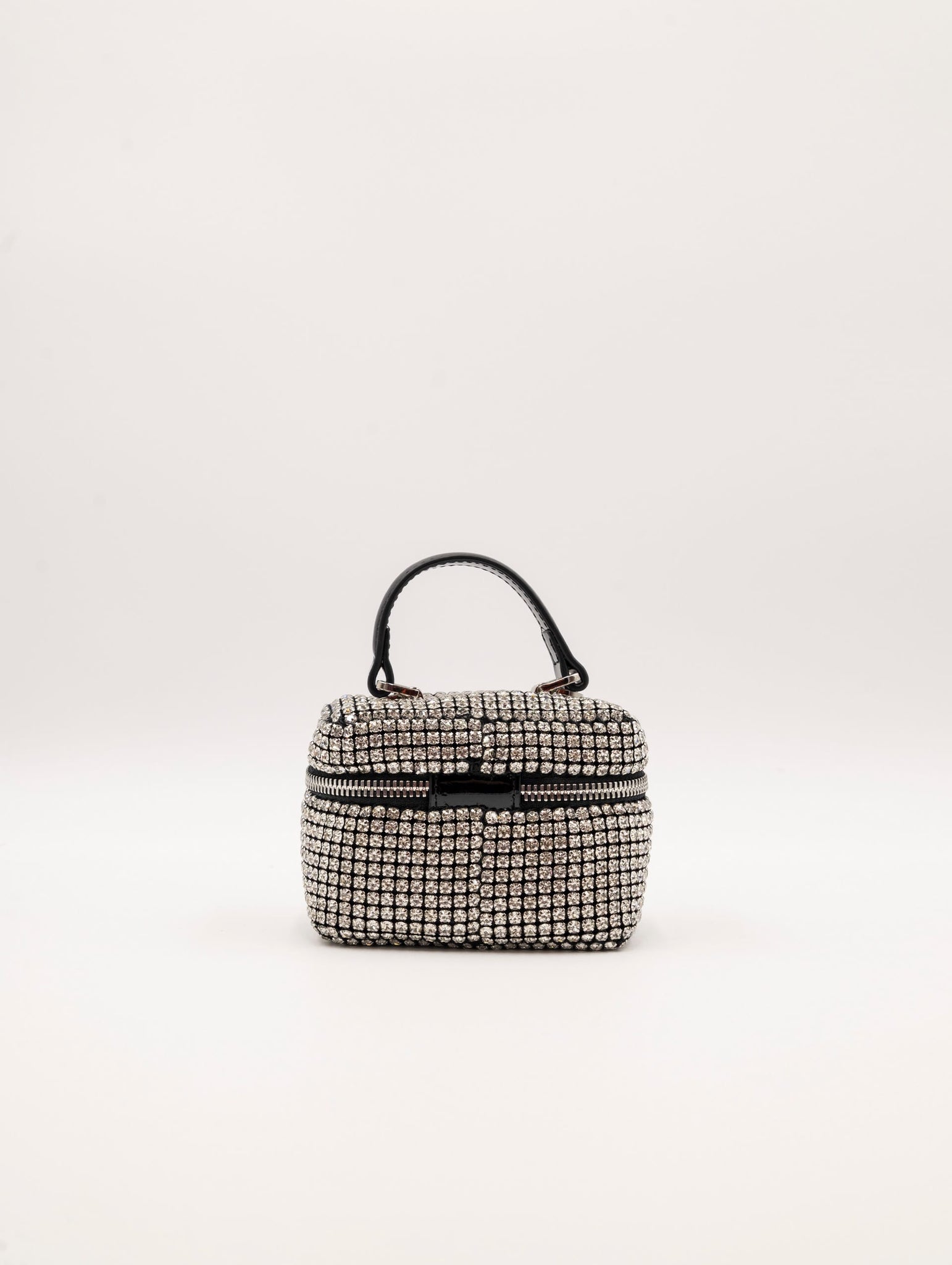 Mini Bag Twenty Fourhaitch Strass Argento e Nero