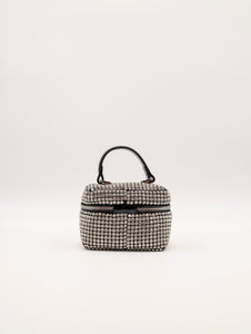 Mini Bag Twenty Fourhaitch Strass Argento e Nero