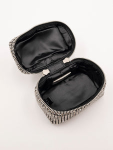 Mini Bag Twenty Fourhaitch Strass Argento e Nero