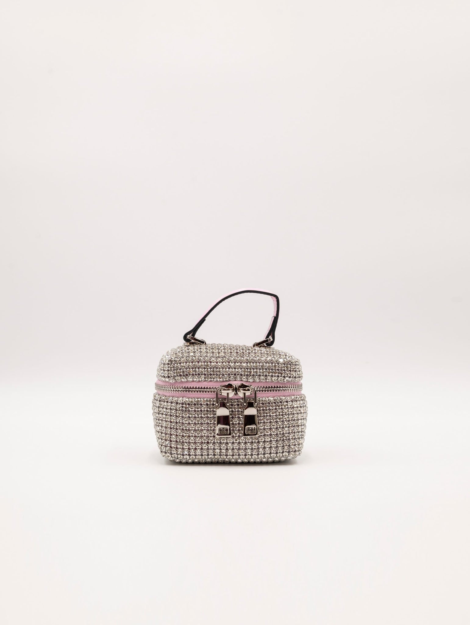 Mini Bag Twenty Fourhaitch Strass Argento e Rosa