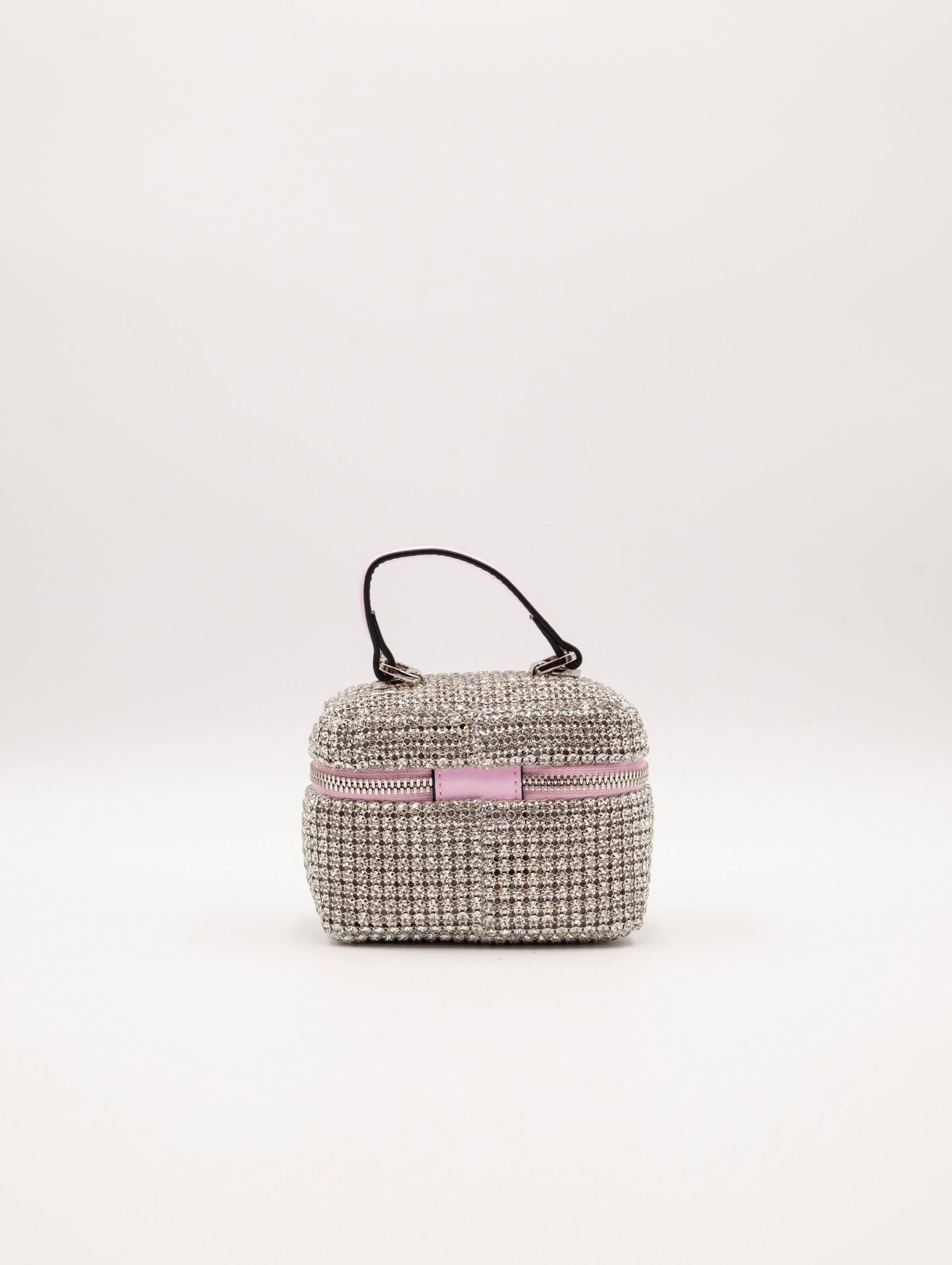 Mini Bag Twenty Fourhaitch Strass Argento e Rosa