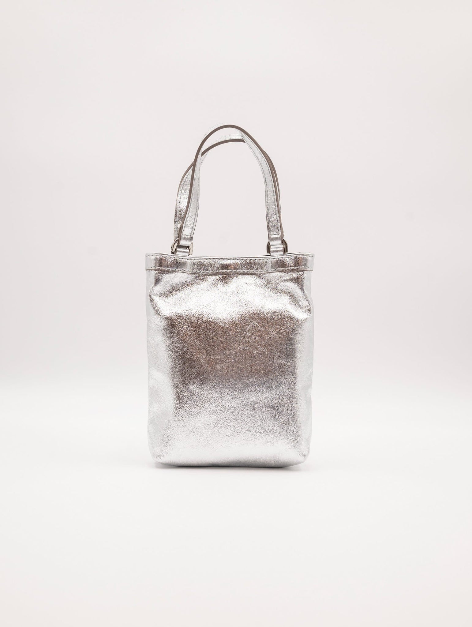 Minibag Camilla Gianni Chiarini in Pelle Laminata Argento