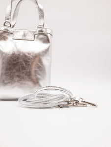 Minibag Camilla Gianni Chiarini in Pelle Laminata Argento