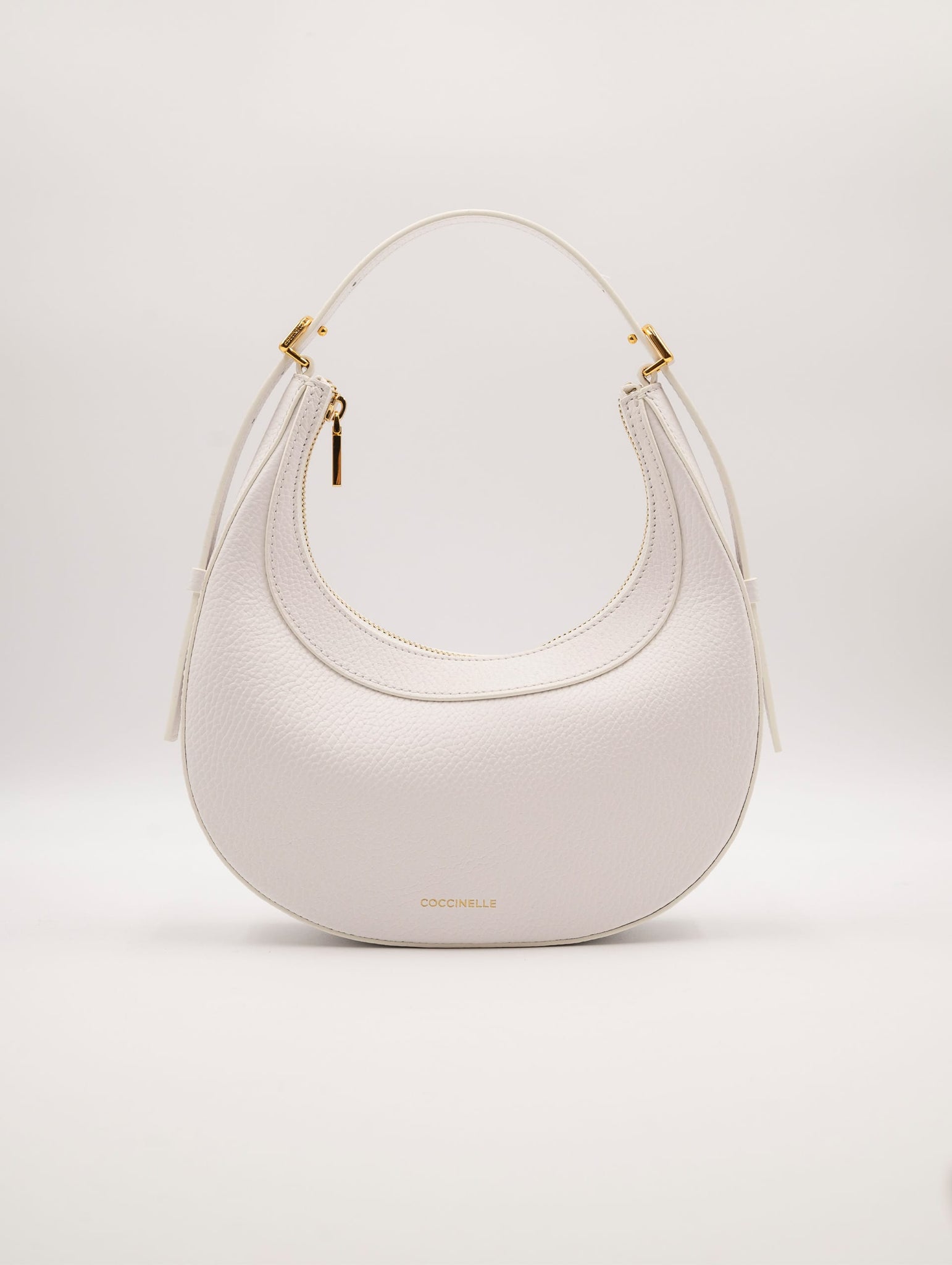 Minibag Coccinelle Whisper in Pelle Martellata Bianca