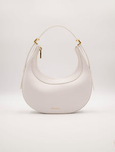 Minibag Coccinelle Whisper in Pelle Martellata Bianca