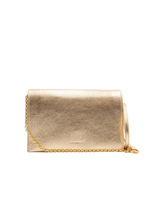 Minibag Dandy Coccinelle aus genarbtem laminiertem Leder in Gold