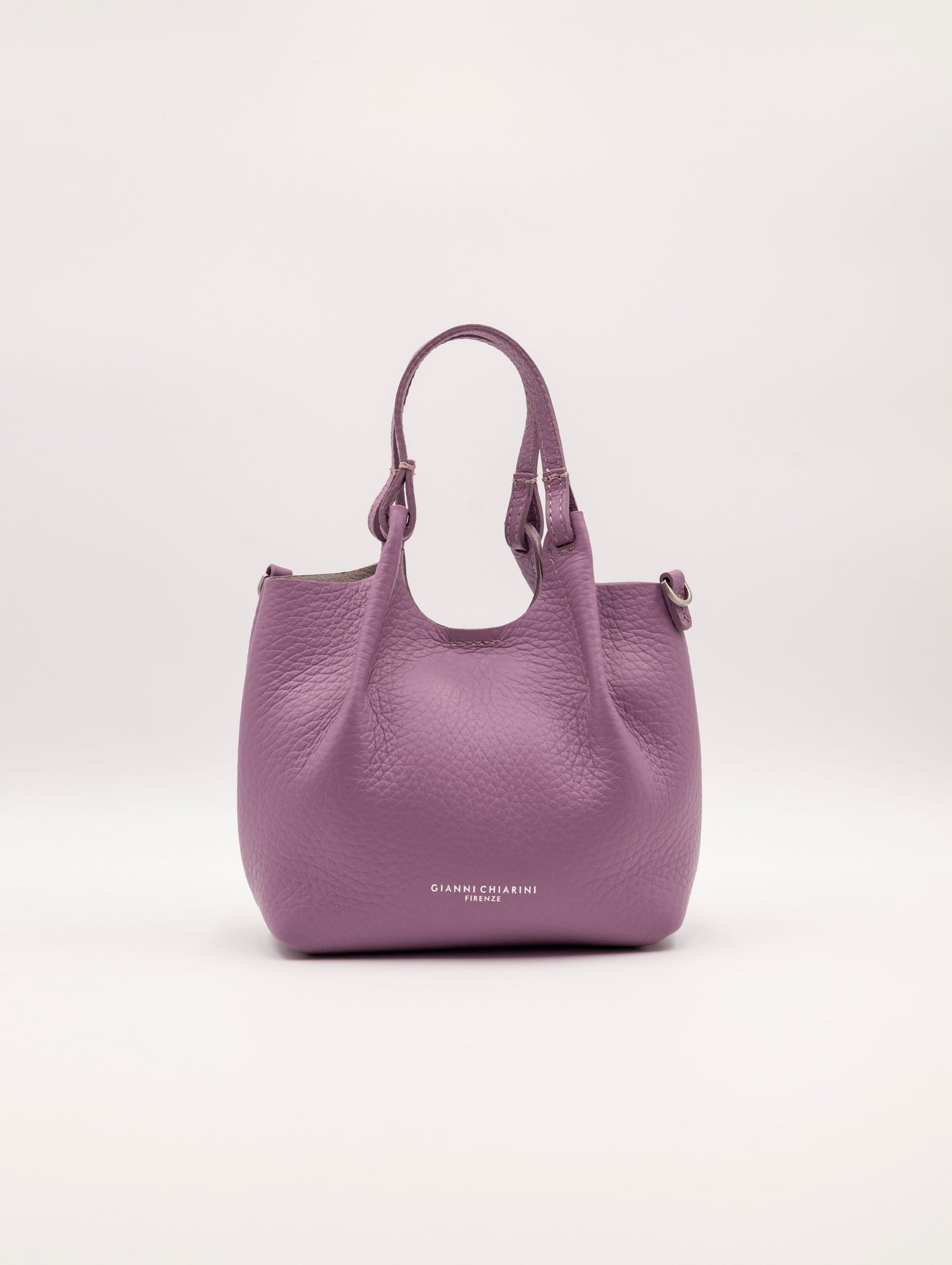 Minibag Dua Gianni Chiarini in Pelle Martellata Viola