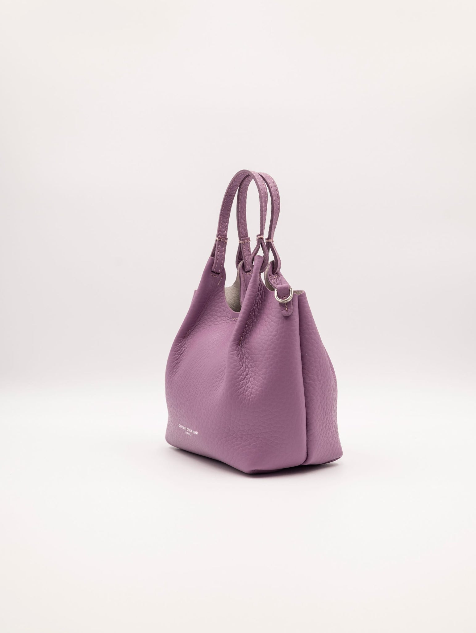 Minibag Dua Gianni Chiarini in Pelle Martellata Viola