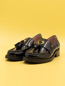 Mocassino Beat Shiny Coccinelle in Pelle Nero Lucido