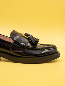 Mocassino Beat Shiny Coccinelle in Pelle Nero Lucido