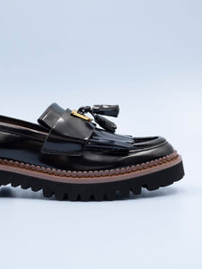 Mocassino Beat Shiny Coccinelle in Pelle Nero Lucido