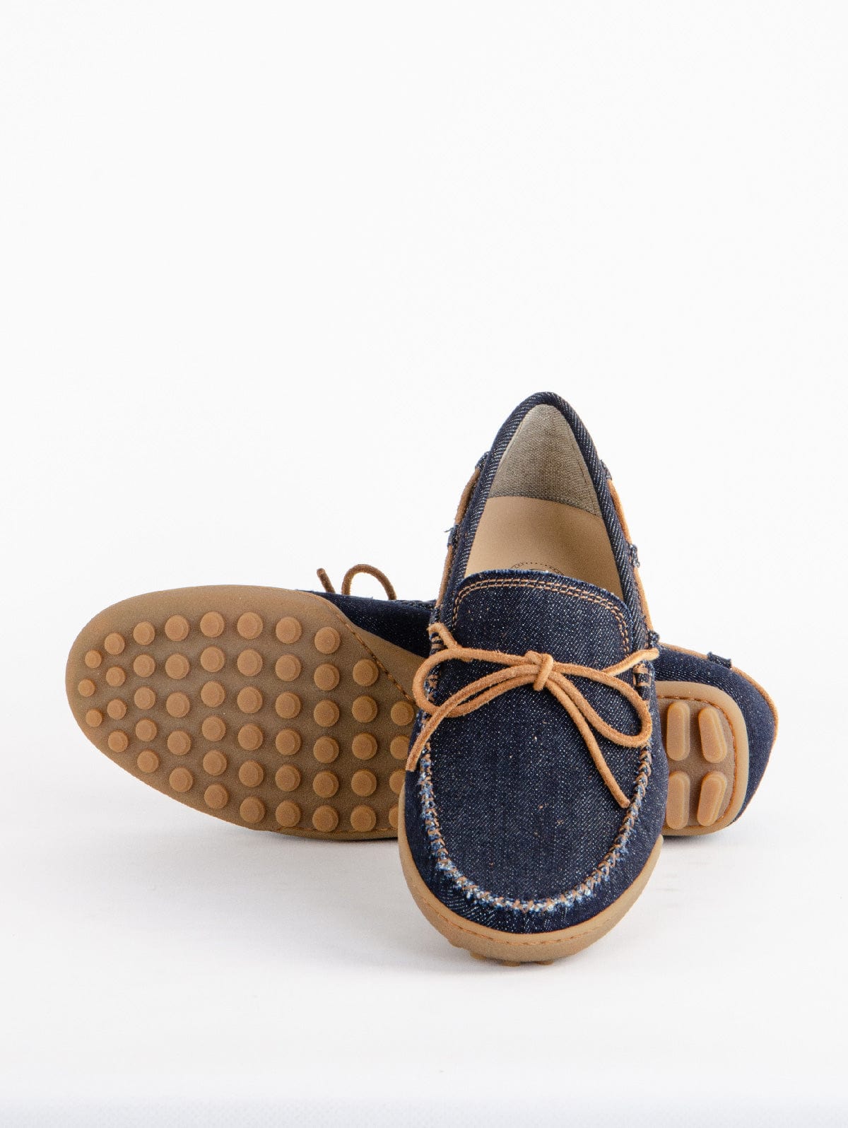 Mocassino Calò Denim Scuro e Tabacco