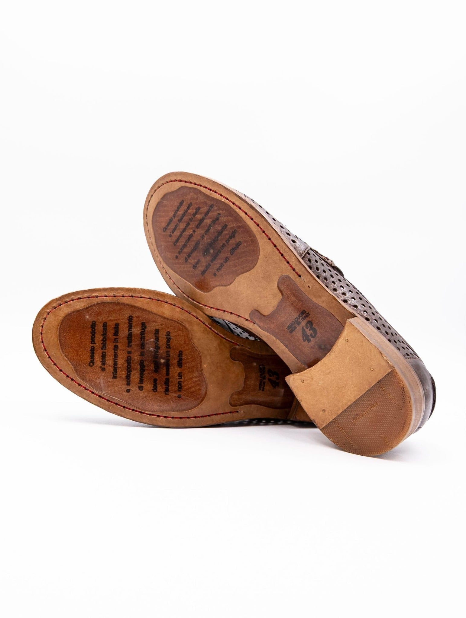 Mocassino Four Stroke in Pelle Traforata Cuoio