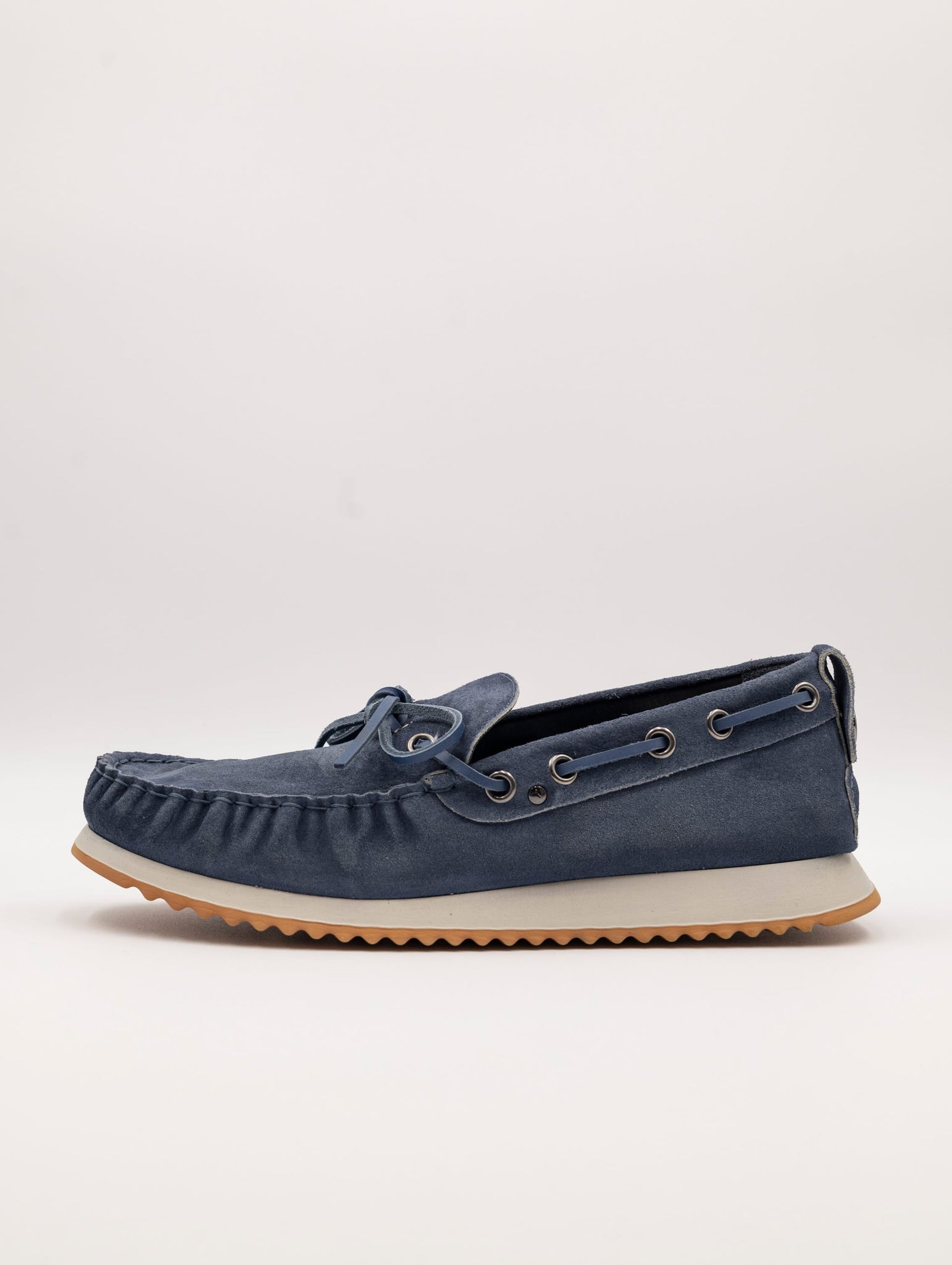 Mocassino Voile Blanche Mokk in Suede Blu