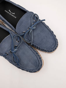 Mocassino Voile Blanche Mokk in Suede Blu