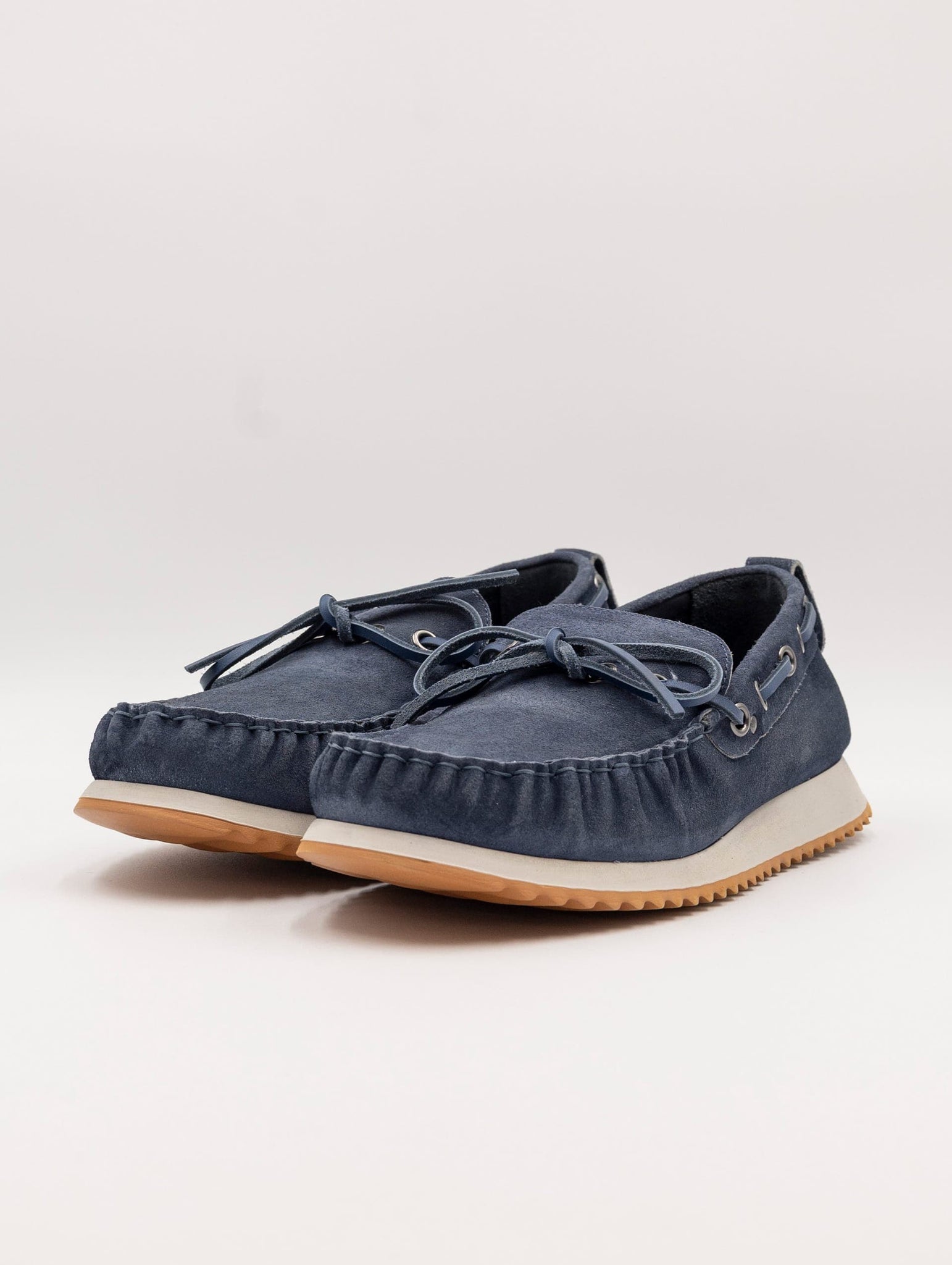 Mocassino Voile Blanche Mokk in Suede Blu