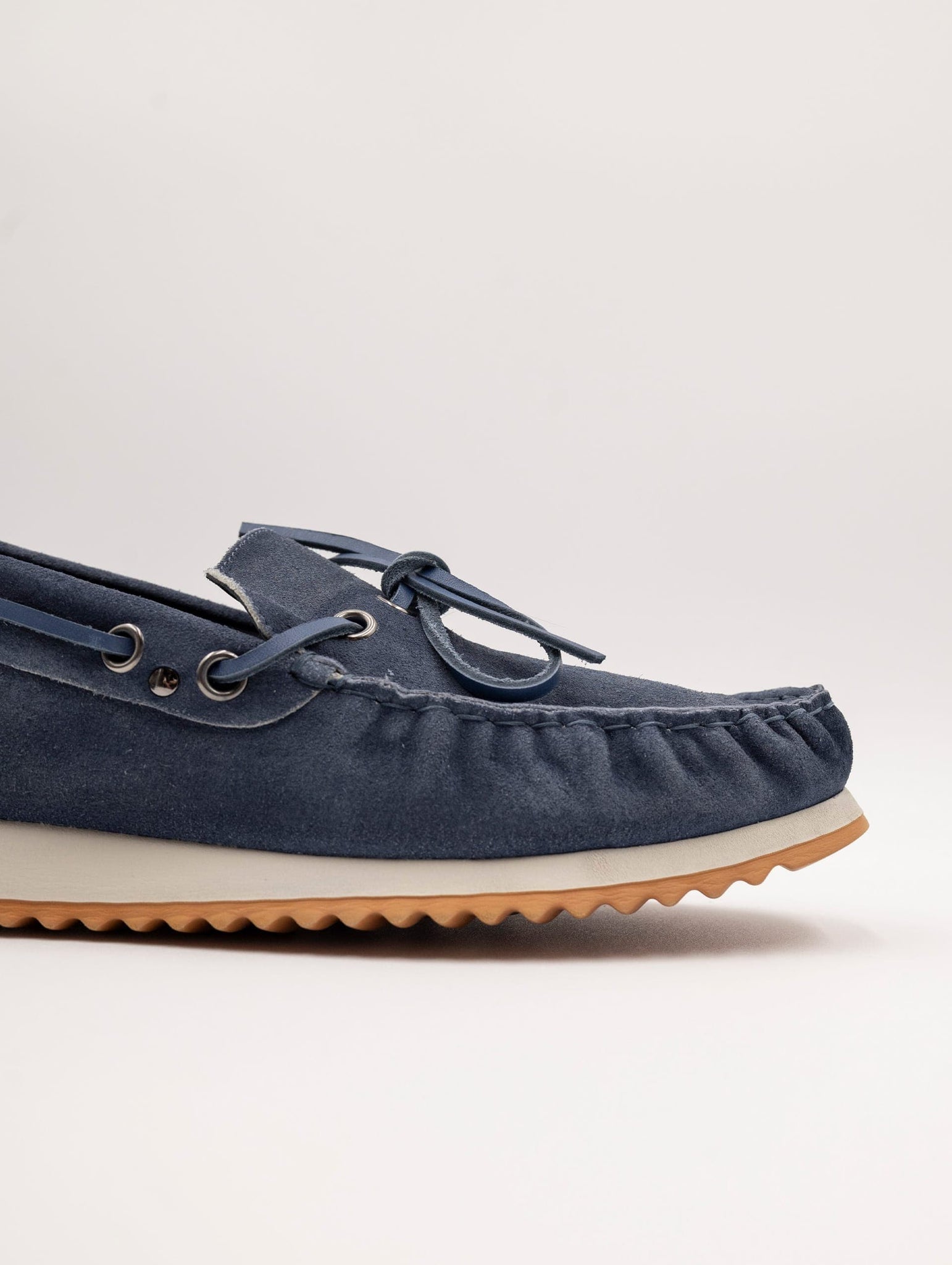 Mocassino Voile Blanche Mokk in Suede Blu