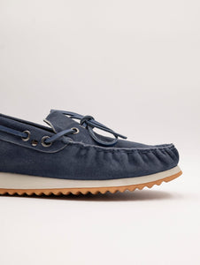 Mocassino Voile Blanche Mokk in Suede Blu