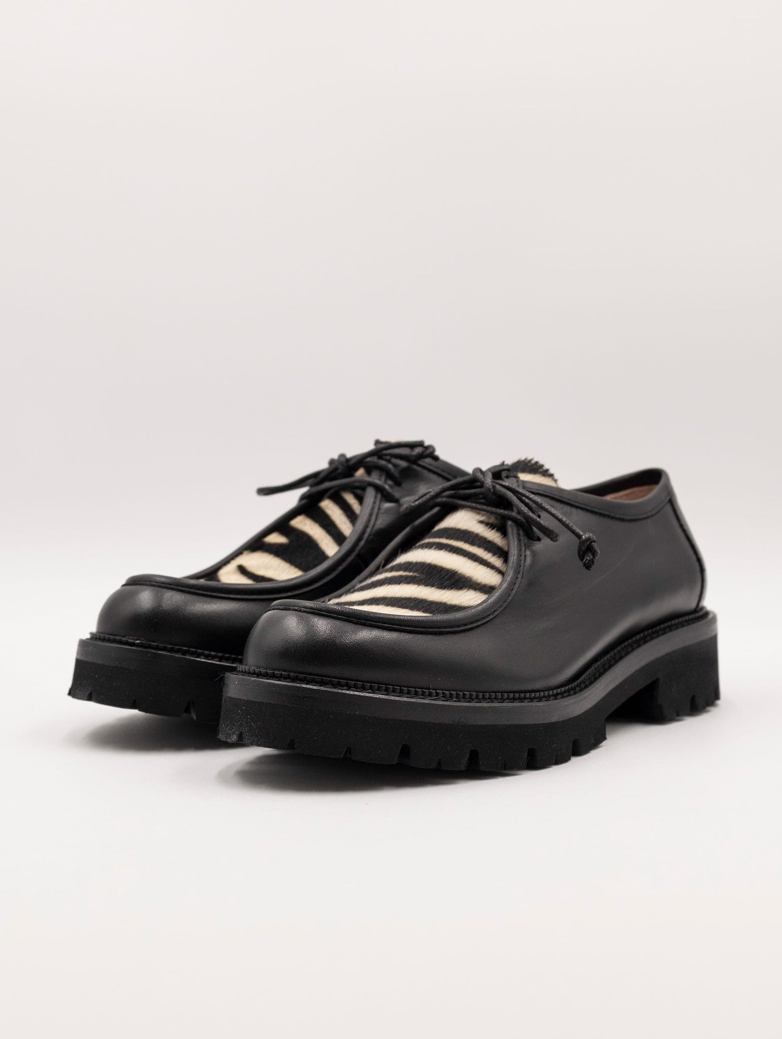 Mocassino Zebra Chiarini Bologna in Pelle Nero e Bianco