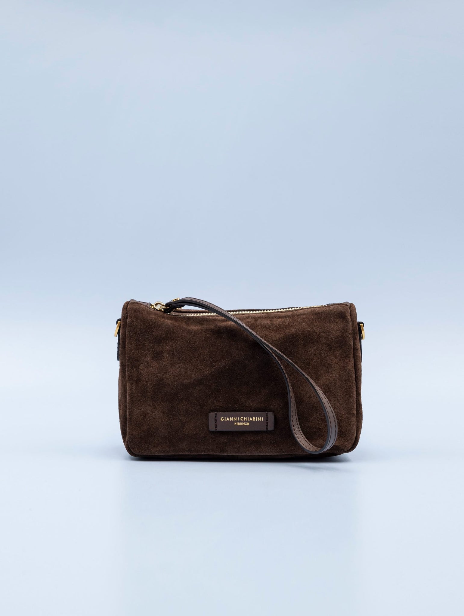 Nora Pouch Gianni Chiarini in Suede Cioccolata