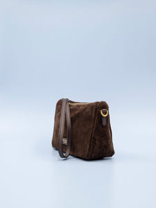 Nora Pouch Gianni Chiarini in Suede Cioccolata