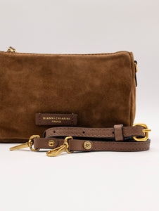 Nora Pouch Gianni Chiarini in Suede Cognac