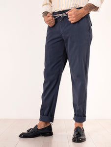 Pantalaccio Eleventy Milano in Lyocell e Cotone Blu