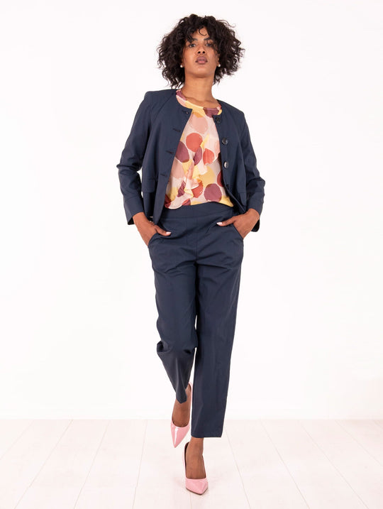 Pantalone Alessia Santi in Cotone Blu