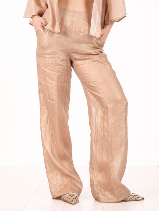 Pantalone Alessia Santi in Lino Oro