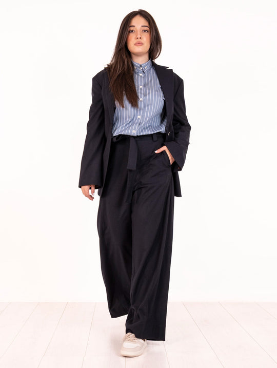 Pantalone Alysi in Lana Vergine Notte