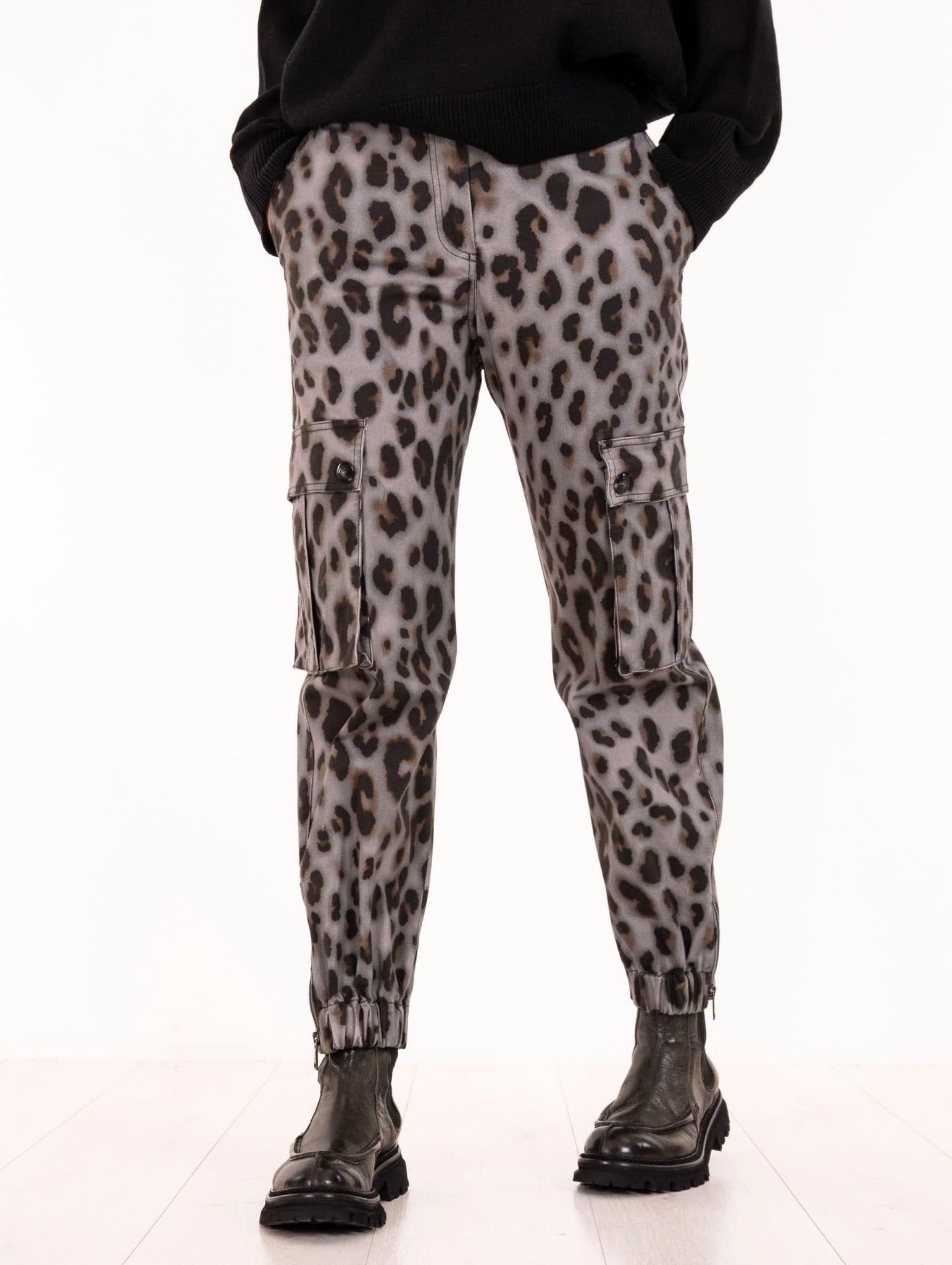 Pantalone Cargo Alessia Santi Leo Nero