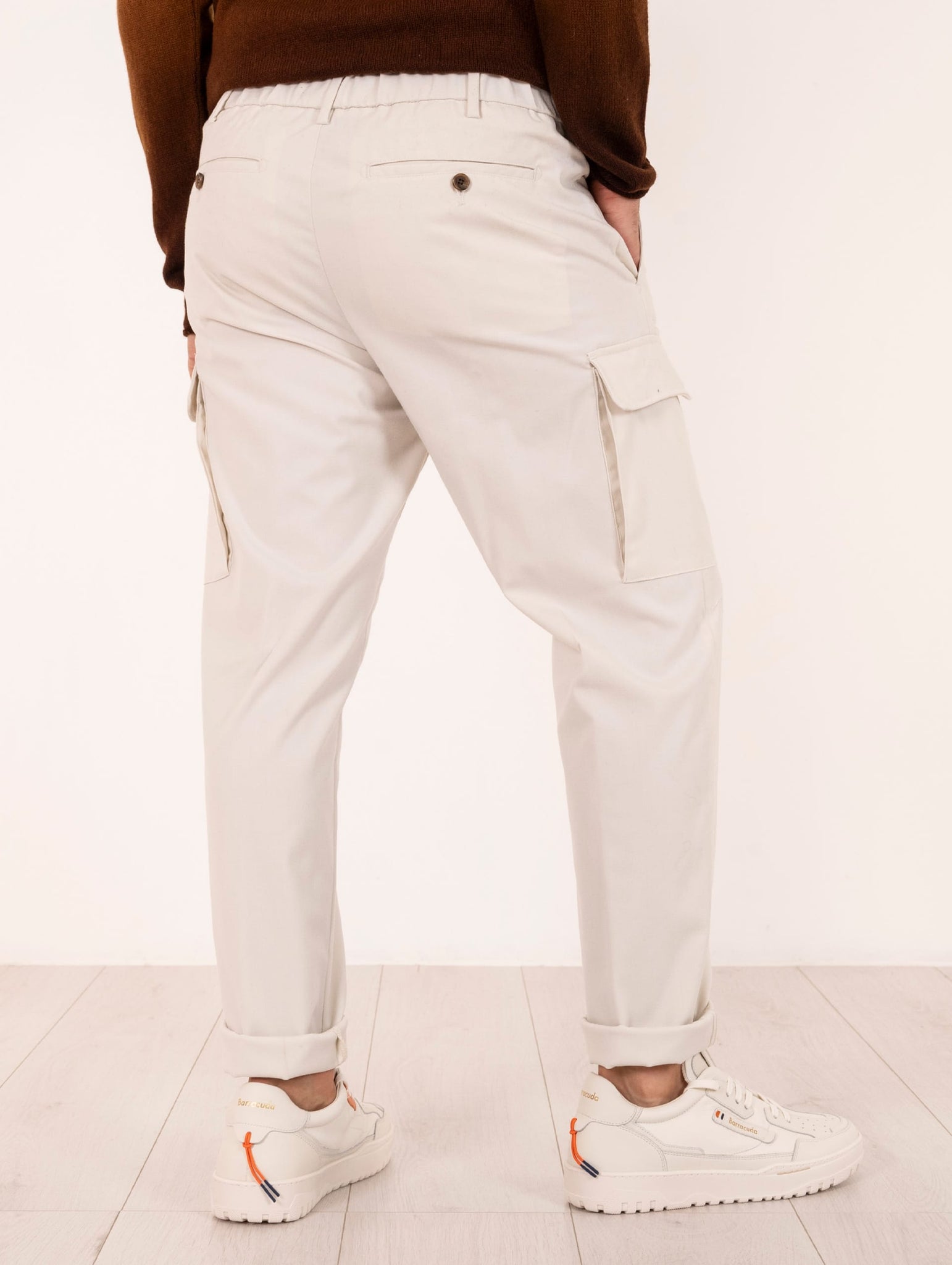 Pantalone Cargo Myths in Misto Viscosa Ghiaccio