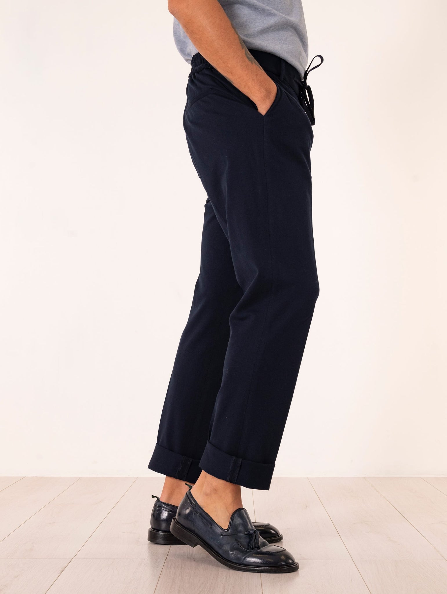 Pantalone Circolo 1901 in Cotone Piquet Navy