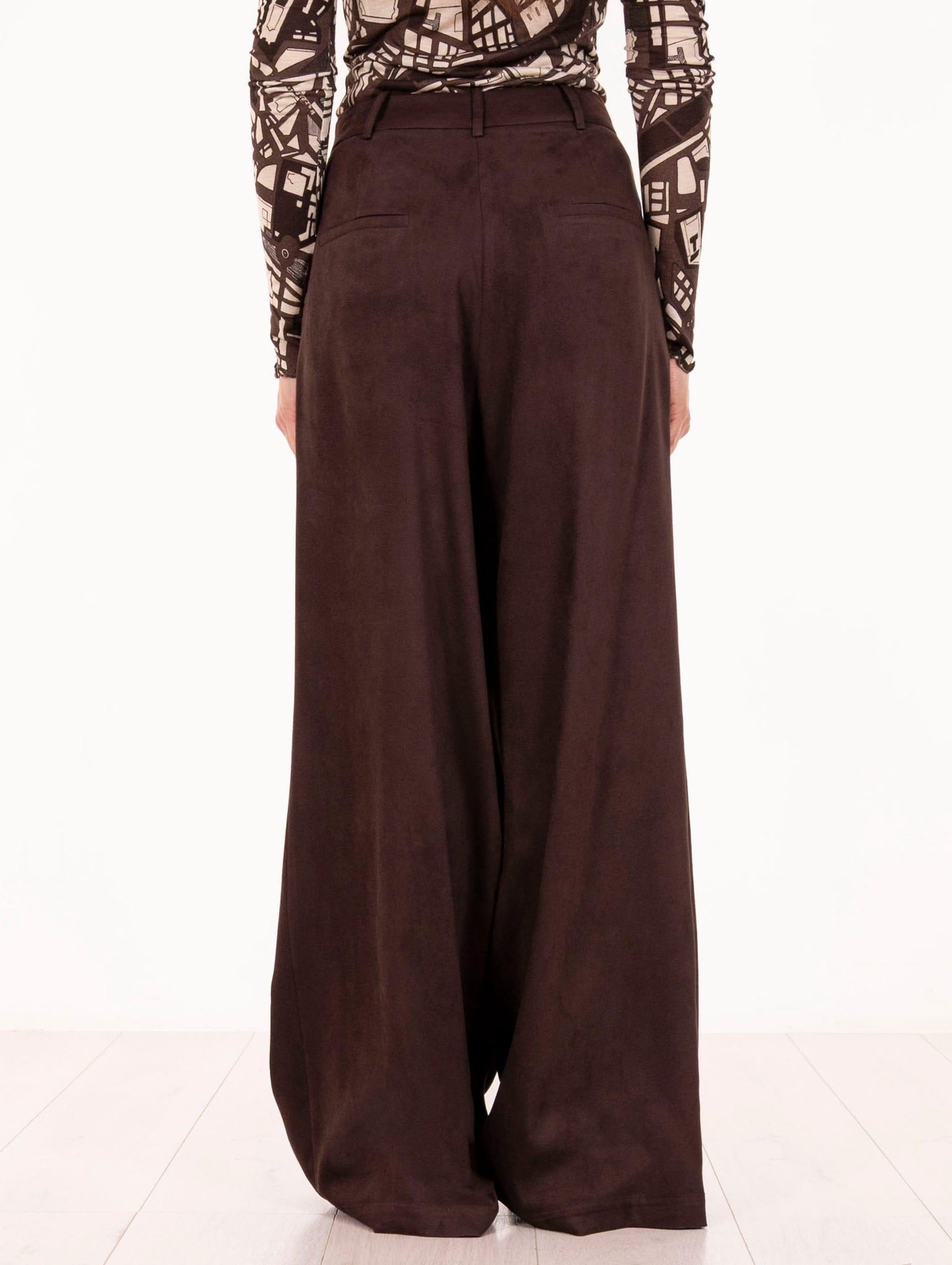 Pantalone Dainetto Alysi in Suede Choco