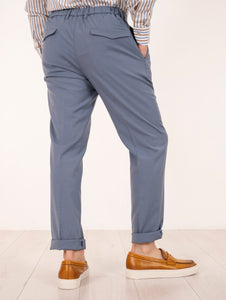 Pantalone Devore Chino in Tecno Wool Carta da Zucchero