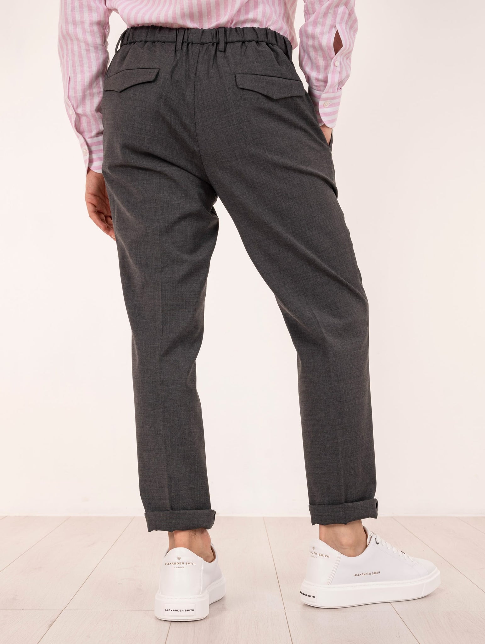 Pantalone Devore Chino in Tecno Wool Grigio