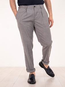 Pantalone Devore Chino in Tecno Wool Grigio Chiaro