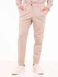Devore Pants in Beige Stretch Cotton Piquet
