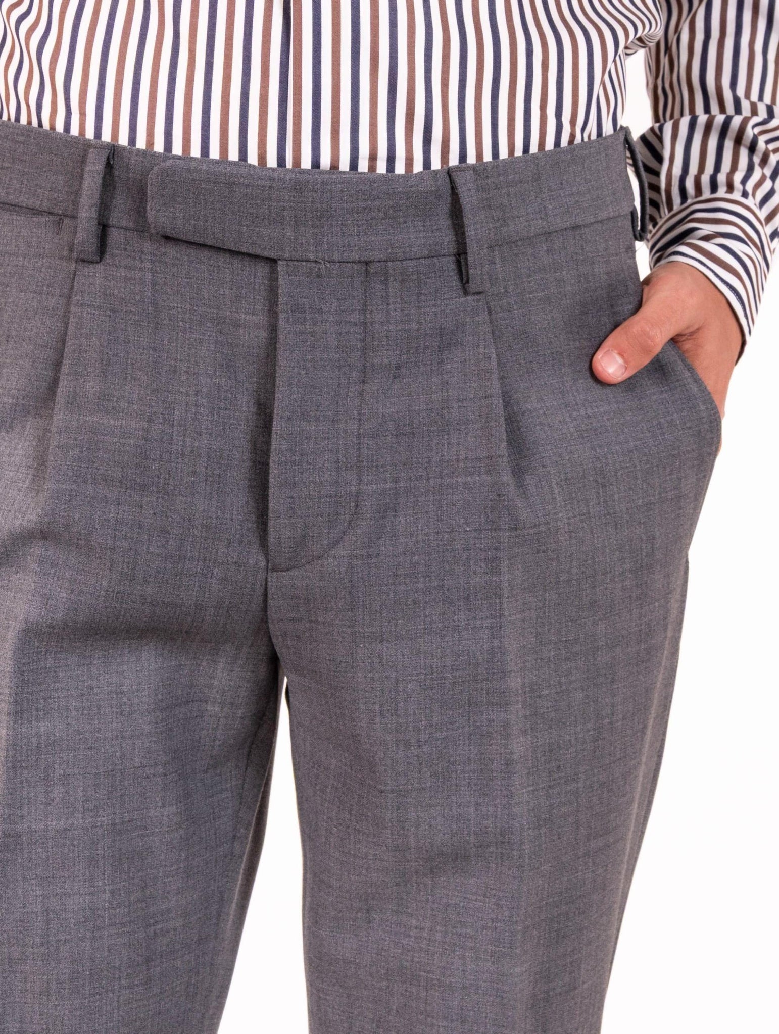 Pantalone Devorè in Lana Grigio