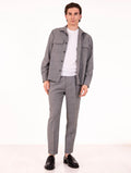 Pantalone Devorè in Lana Piquet Grigio Melange