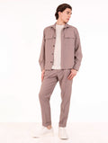 Pantalone Devorè in Lana Piquet Rosa Antico